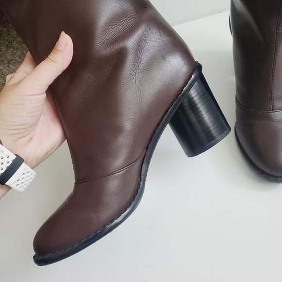 Marc by Marc Jacobs Brown Leather Knee Boots Round Block Heel 8 US / 38 EU - Picture 12 of 13